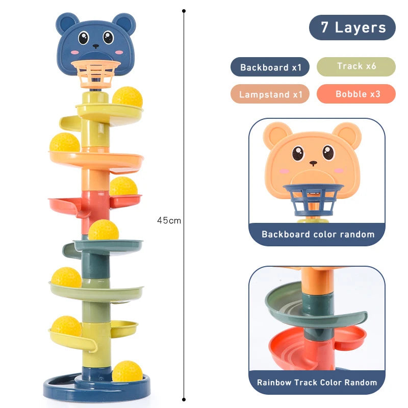 Jouets Montessori pour bébé de 0 à 12, 24 et 36 mois, piste roulante, balle...