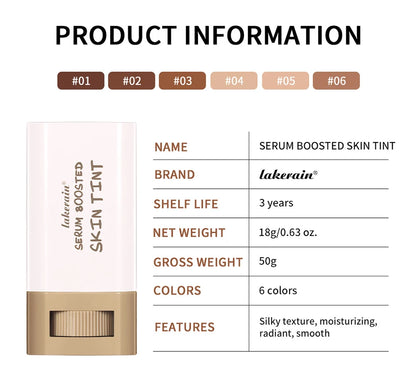 AnastasiaBalm Bâton de fond de teint boosté pour la peau, baume lisse et pulpeux, couverture haute, anciers de fond de teint bronze, sérum de voyage, marque