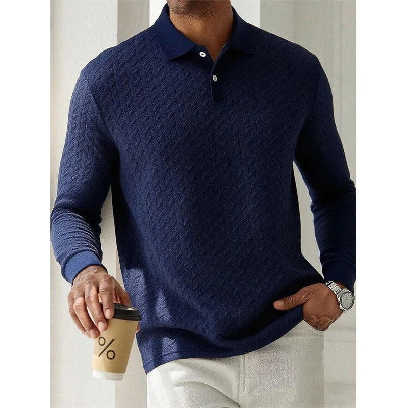 Polo à manches longues pour hommes, vêtements masculins de haute qualité, t-shirt polo de bureau, style business et décontracté, mode masculine.