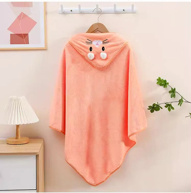 Serviette de bain mignonne pour bébé, serviette douce et absorbante, emmaillotage pour nouveau-né