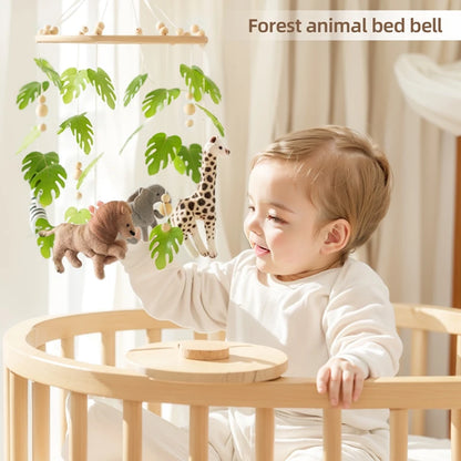 Hochet mobile pour berceau de bébé de 0 à 12 mois, motif animal de la forêt