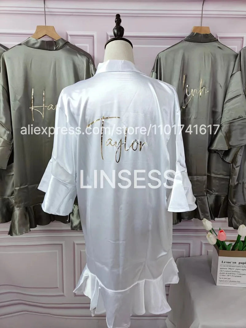 Robes à volants pour mariée, robe de demoiselle d'honneur, cadeau de mariée personnalisé