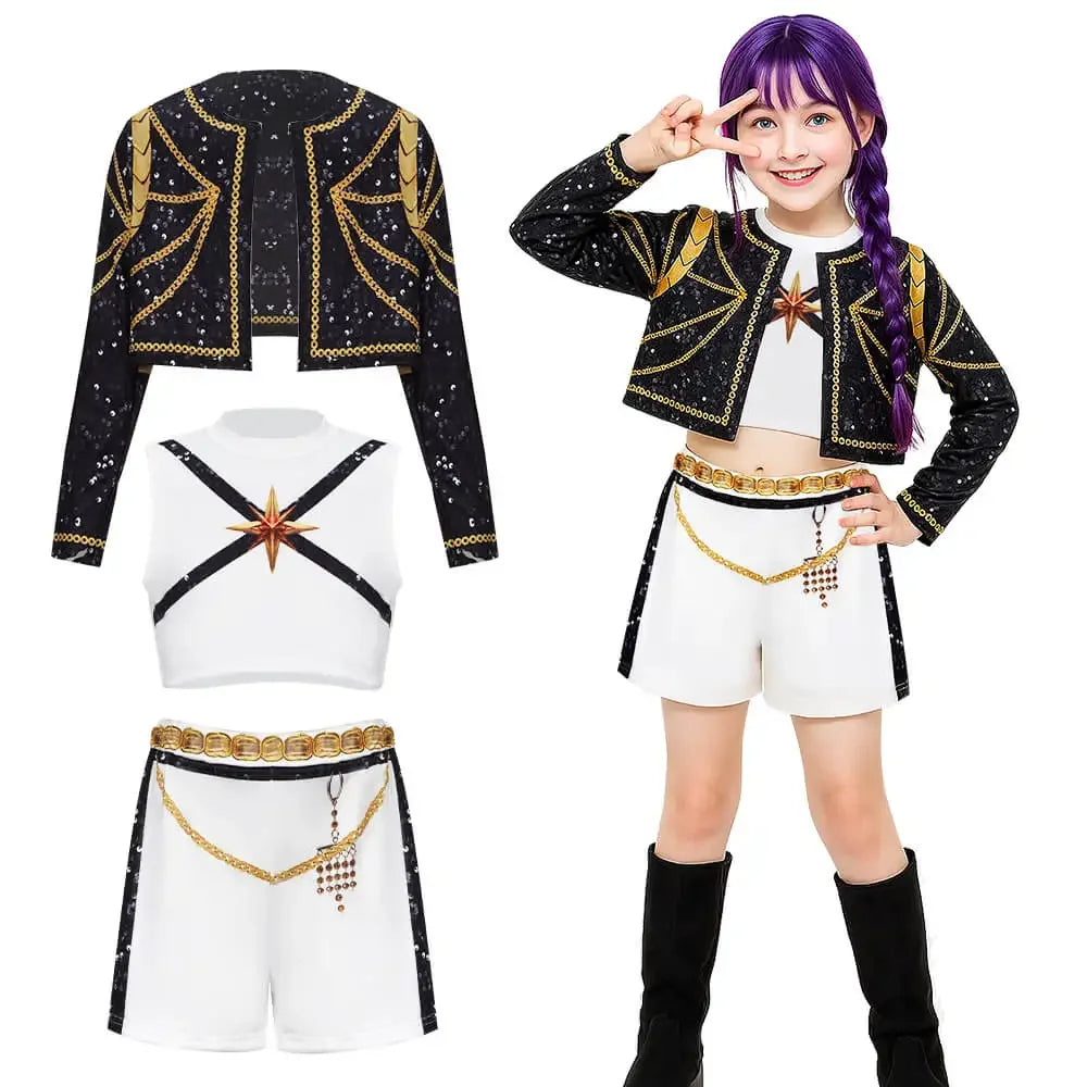 Costume de cosplay Kpop Rumi Zoey Mira pour fête d'Halloween pour enfants