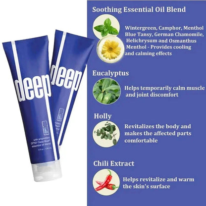 Apaisant la fatigue musculaire et articulaire, utilisant un mélange exclusif d'huiles essentielles pour hydrater en profondeur la peau et soulager la fatigue, 120ml