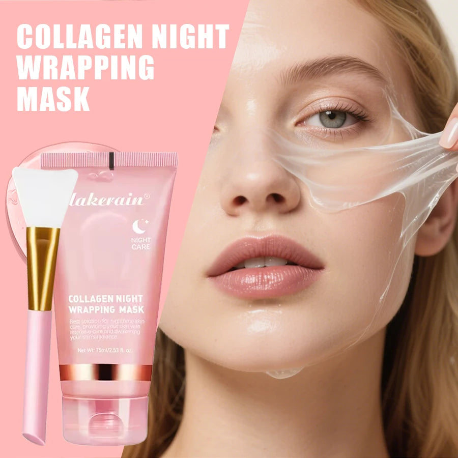 Masque au collagène nettoyant en profondeur, hydratant, Anti-rides, ridules, raffermissant, rétrécit les Pores, éclaircissant pour les soins de la peau grasse/toute