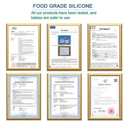 Ensemble de Vaisselle Personnalisé pour Bébé - Set Silicone 8 Pièces avec Nom Gravé - Sans BPA