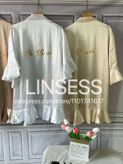 Robes à volants pour mariée, robe de demoiselle d'honneur, cadeau de mariée personnalisé