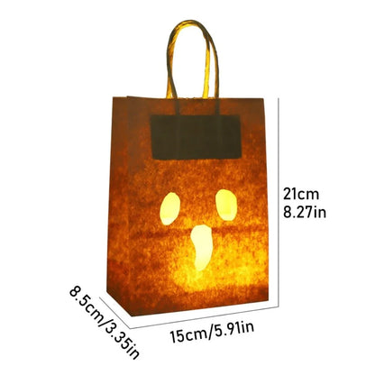 Sac en papier citrouille Halloween creux style aléatoire sac d'emballage lumineux