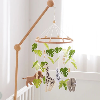 Hochet mobile pour berceau de bébé de 0 à 12 mois, motif animal de la forêt