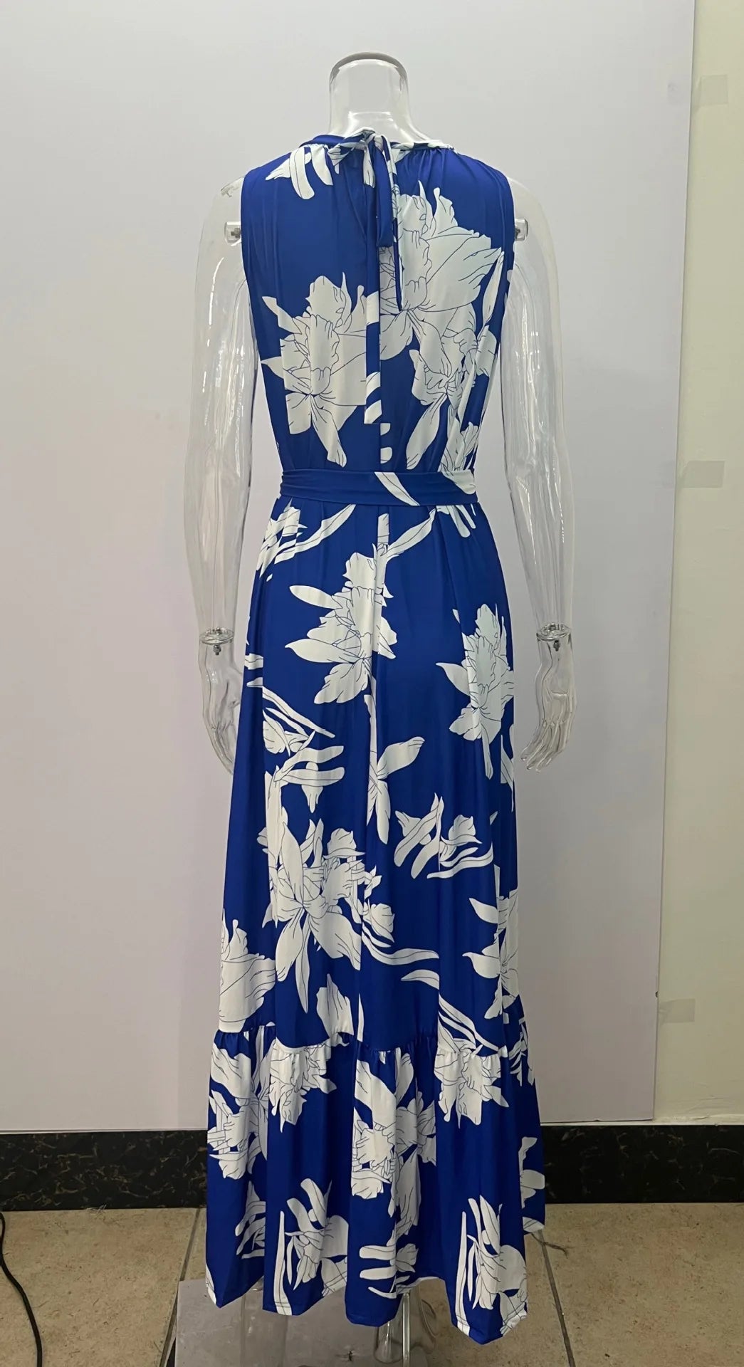 2025 Robes longues élégantes à imprimé floral pour femmes Printemps Été