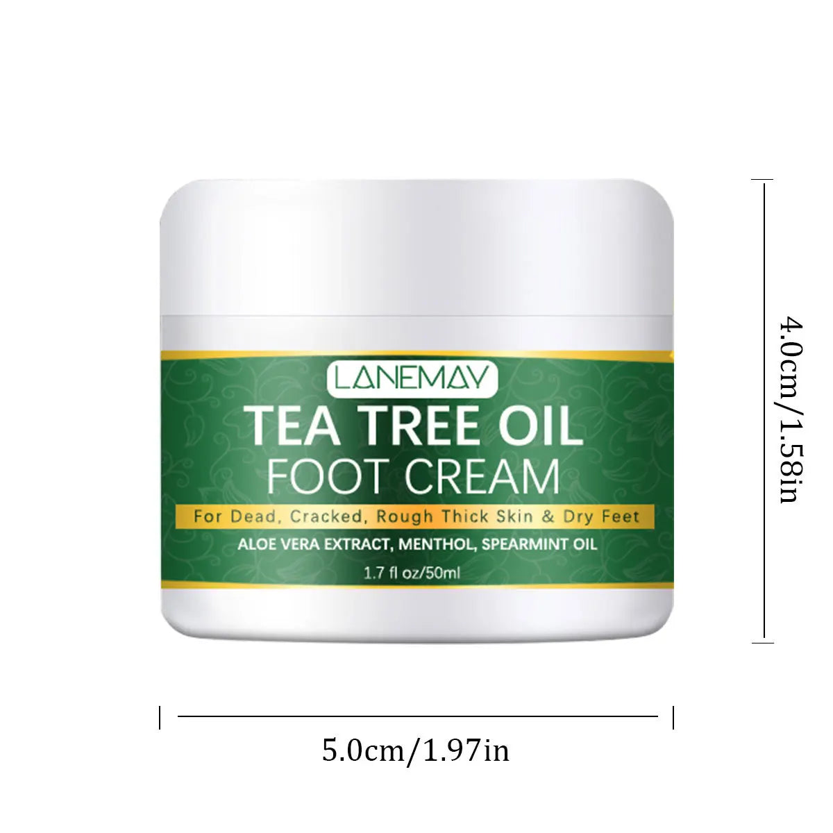 Hydratant pour les pieds à l'huile de Neustrvera et d'arbre à thé pour nourrir en profondeur la peau, pour une peau sèche et rugueuse, soins quotidiens des mains et des pieds