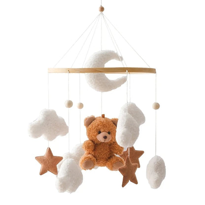 Hochet mobile pour berceau de bébé de 0 à 12 mois, motif animal de la forêt