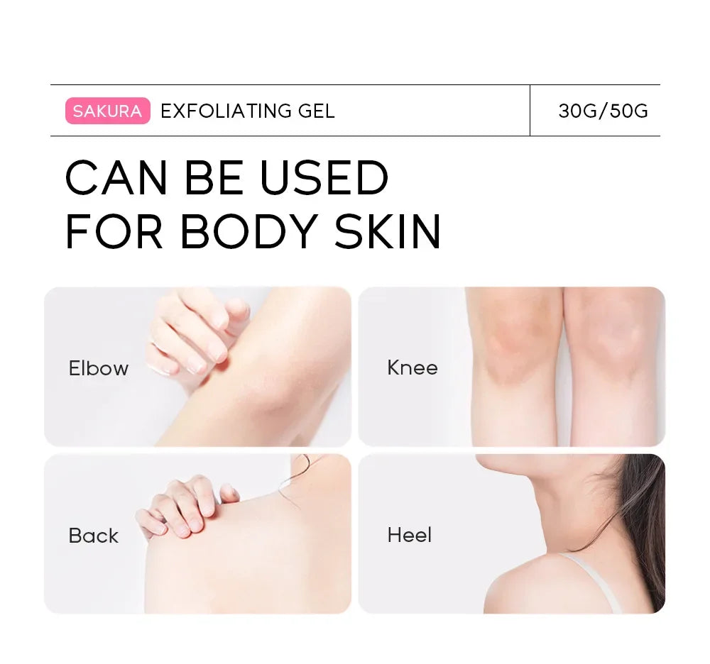 Sakura exfoliant Peeling Gel gommage pour le visage hydratant nourrissant réparation gommages crème pour le visage beauté soins de la peau