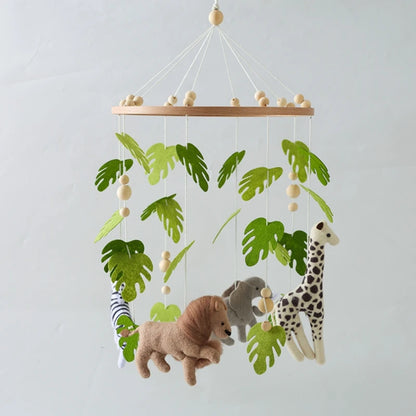 Hochet mobile pour berceau de bébé de 0 à 12 mois, motif animal de la forêt