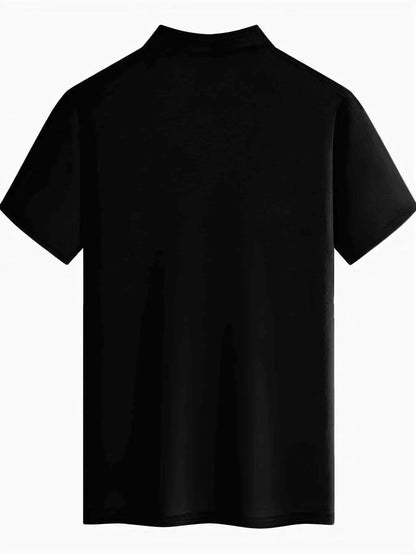 Polo simple à manches courtes pour homme, couleur unie, tissu de haute qualité