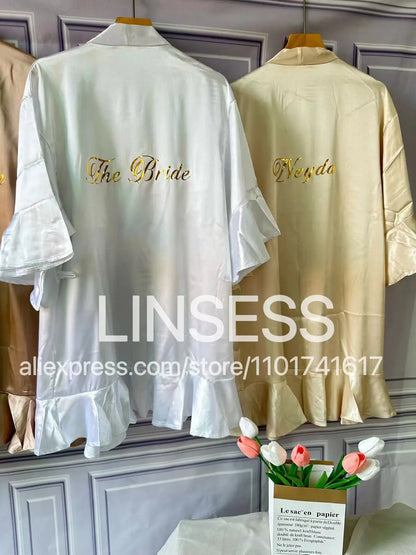 Robes à volants pour mariée, robe de demoiselle d'honneur, cadeau de mariée personnalisé