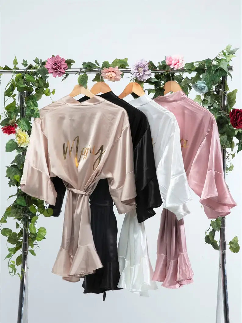 Robes à volants pour mariée, robe de demoiselle d'honneur, cadeau de mariée personnalisé
